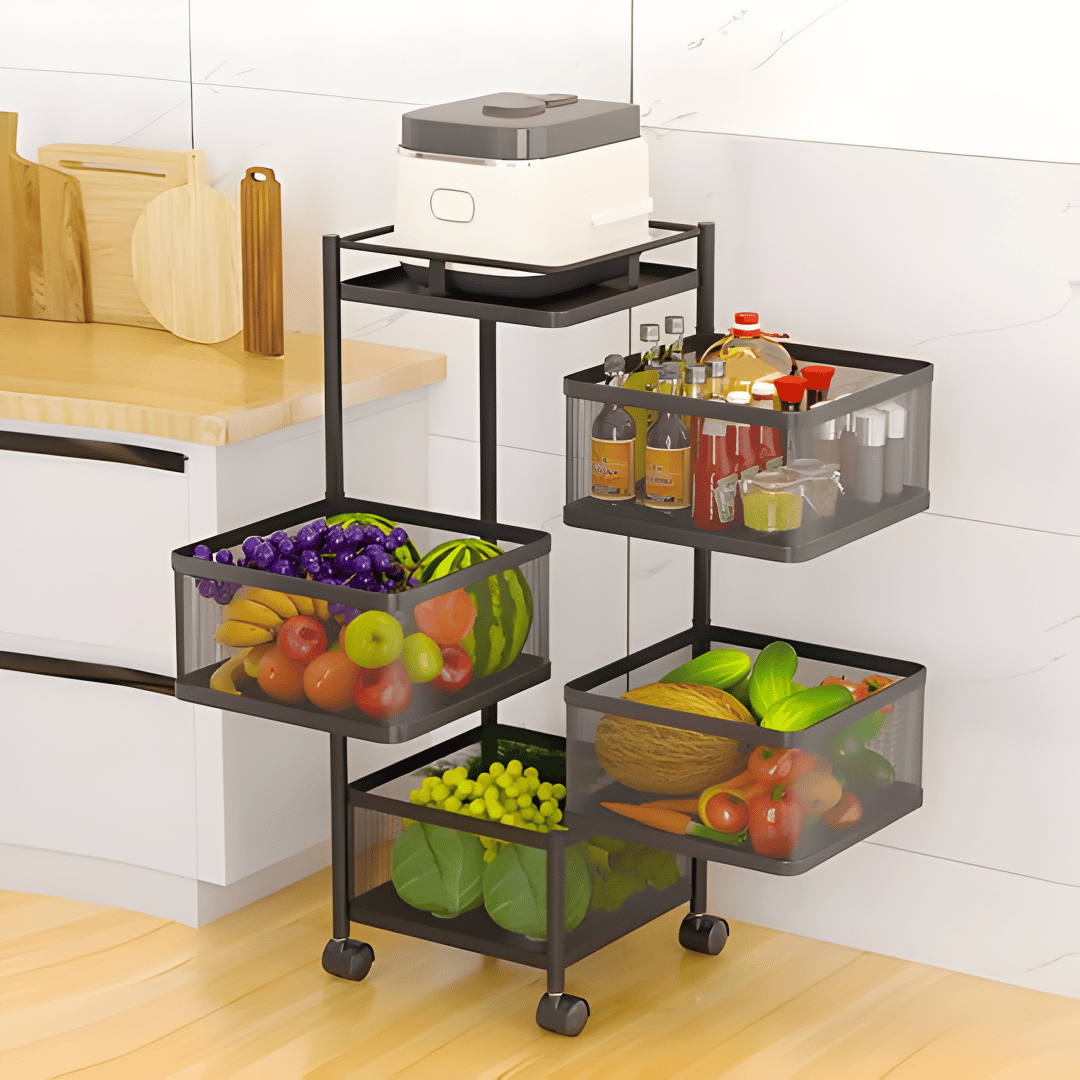 4 Layer Square Shape -Kitchen Rack-P0225